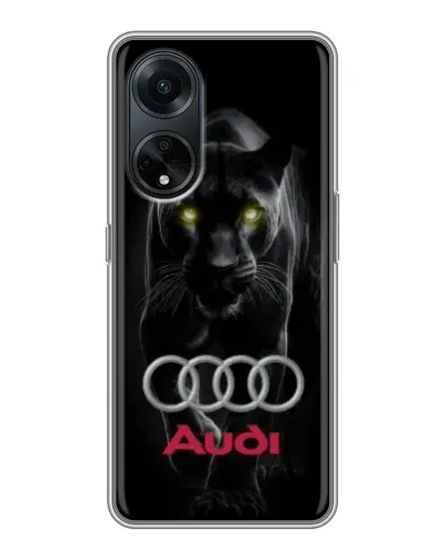 Чехол для OPPO A98 с картинкой «Пантера и Audi»
