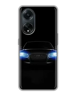 Чехол для OPPO A98 с картинкой «Audi в неоне»