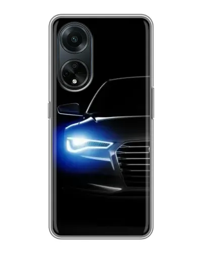 Чехол для OPPO A98 с картинкой «Неоновый взгляд Audi»