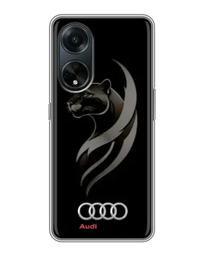 Чехол для OPPO A98 с картинкой «Графика — пантера и Audi»