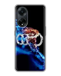 Чехол для OPPO A98 с картинкой «Энергия лого Audi»