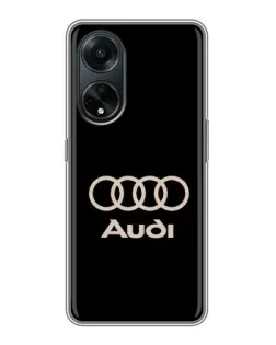 Чехол для OPPO A98 с картинкой «Audi — золотой логотип»