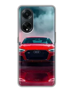 Чехол для OPPO A98 с картинкой «Audi RS — красный стиль»