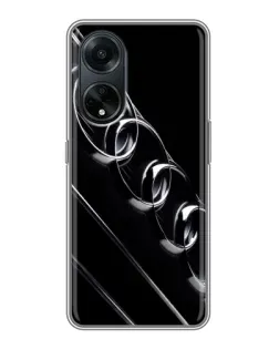 Чехол для OPPO A98 с картинкой «Audi — абстрактные кольца»