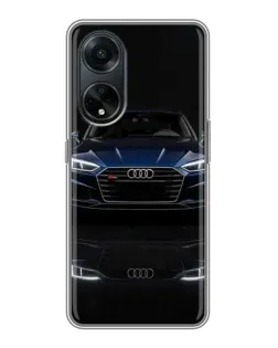 Чехол для OPPO A98 с картинкой «Audi — ночное отражение»