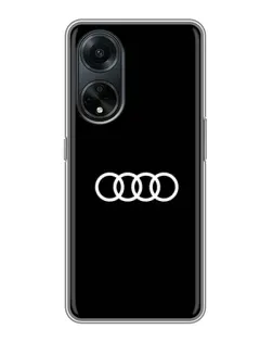 Чехол для OPPO A98 с картинкой «Audi White Logo»