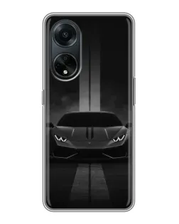 Чехол для OPPO A98 с картинкой «Lamborghini симметрия дорог»