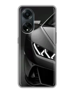 Чехол для OPPO A98 с картинкой «Lamborghini фары детализация»