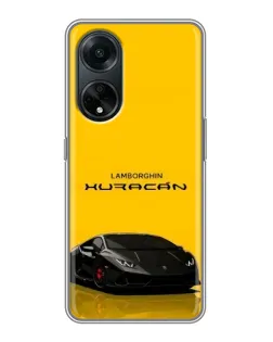 Чехол для OPPO A98 с картинкой «Lamborghini Huracan черный»