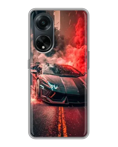 Чехол для OPPO A98 с картинкой «Lamborghini красный дым» Чехол для OPPO A98 с картинкой «Lamborghini красный дым»
