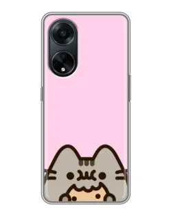 Чехол для OPPO A98 с картинкой «Pusheen и печенье» Чехол для OPPO A98 с картинкой «Pusheen и печенье»