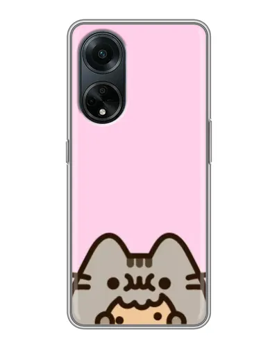 Чехол для OPPO A98 с картинкой «Pusheen и печенье» Чехол для OPPO A98 с картинкой «Pusheen и печенье»