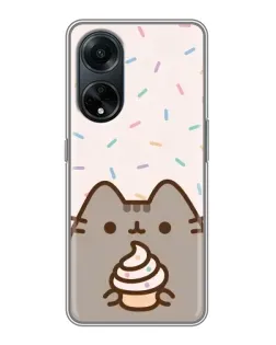 Чехол для OPPO A98 с картинкой «Пушин с кексом»