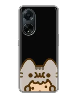 Чехол для OPPO A98 с картинкой «Пушин на черном»