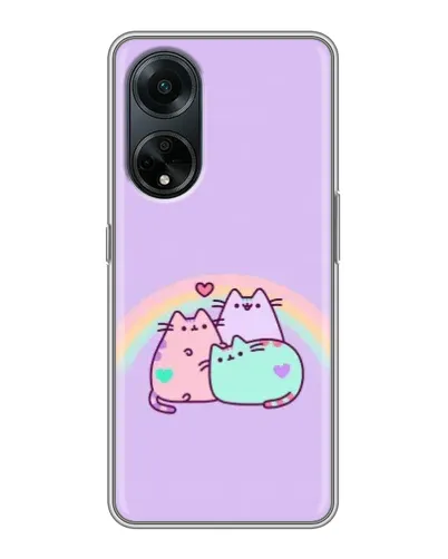 Чехол для OPPO A98 с картинкой «Радужные Пушины» Чехол для OPPO A98 с картинкой «Радужные Пушины»