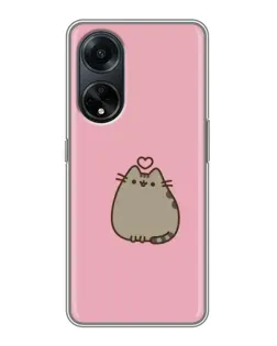 Чехол для OPPO A98 с картинкой «Pusheen сердце»