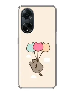Чехол для OPPO A98 с картинкой «Пушин на шариках»