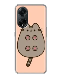 Чехол для OPPO A98 с картинкой «Пушин пузиком кверху»