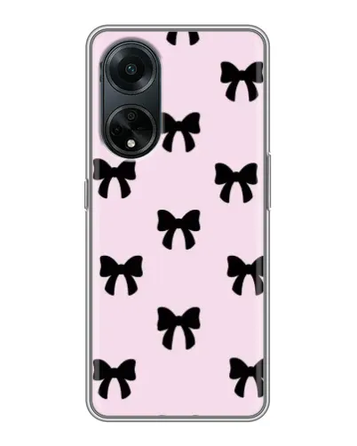 Чохол для OPPO A98 з картинкою «Чорні банти Coquette»