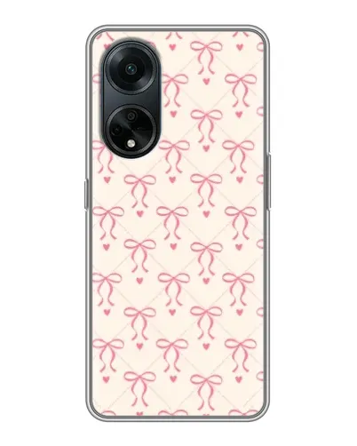Чохол для OPPO A98 з картинкою «Рожеві бантики Coquette»