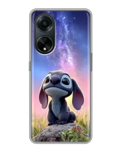 Чехол для OPPO A98 с картинкой «Стич на рассвете»