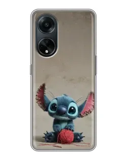 Чехол для OPPO A98 с картинкой «Стич на коричневом фоне» Чехол для OPPO A98 с картинкой «Стич на коричневом фоне»