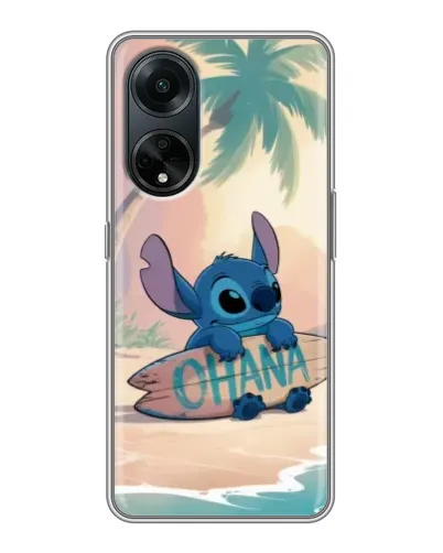 Чехол для OPPO A98 с картинкой «Стич на серфе»