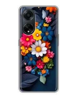 Чехол для OPPO A98 с картинкой «Цветочная феерия»