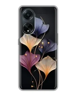 Чехол для OPPO A98 с картинкой «Лиловые цветы грации»