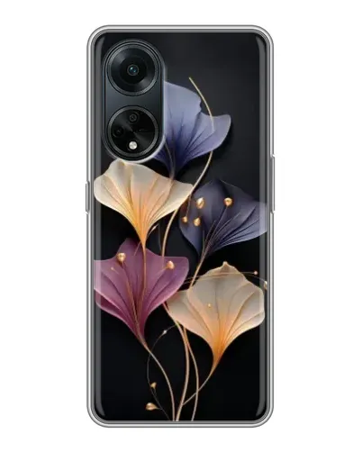 Чехол для OPPO A98 с картинкой «Лиловые цветы грации» Чехол для OPPO A98 с картинкой «Лиловые цветы грации»
