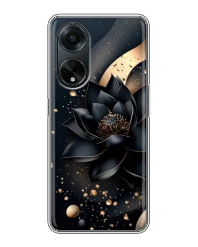 Чехол для OPPO A98 с картинкой «Черный лотос» Чехол для OPPO A98 с картинкой «Черный лотос»