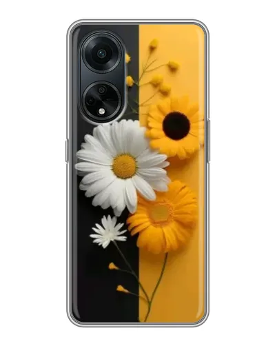 Чехол для OPPO A98 с картинкой «Подсолнух и ромашка» Чехол для OPPO A98 с картинкой «Подсолнух и ромашка»