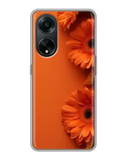 Чехол для OPPO A98 с картинкой «Оранжевые герберы»