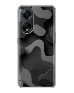 Чохол для OPPO A98 з картинкою «Темний абстрактний камуфляж»