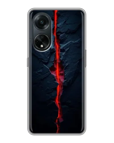Чохол для OPPO A98 з картинкою «Червона лавова тріщина»