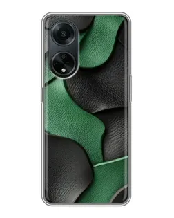 Чохол для OPPO A98 з картинкою «Зелені шкіряні хвилі»