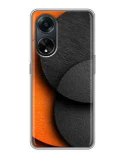Чохол для OPPO A98 з картинкою «Геометрія помаранчевих кіл»