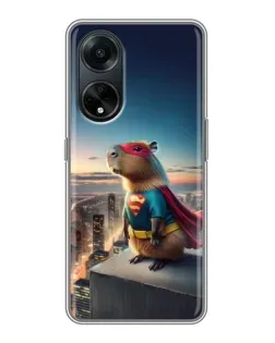 Чехол для OPPO A98 с картинкой «Капи-мен супергерой»