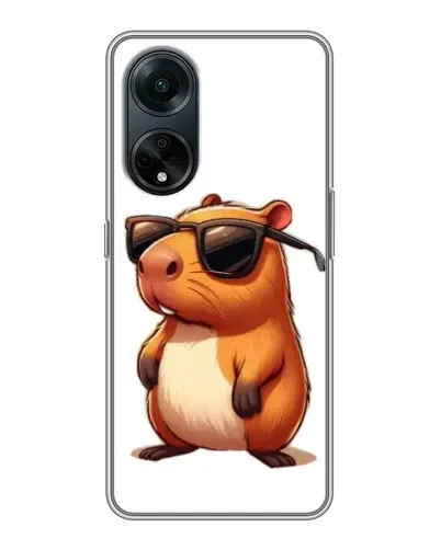 Чехол для OPPO A98 с картинкой «Капибара в очках» Чехол для OPPO A98 с картинкой «Капибара в очках»