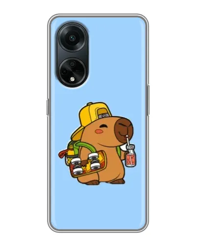 Чехол для OPPO A98 с картинкой «Капибара на скейте» Чехол для OPPO A98 с картинкой «Капибара на скейте»