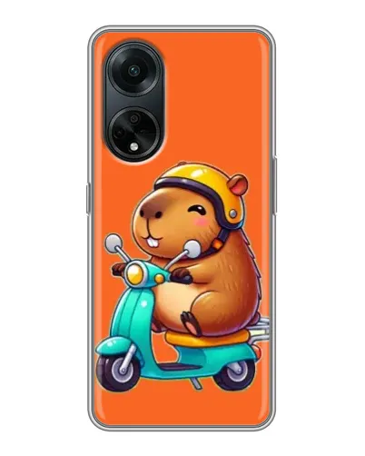Чехол для OPPO A98 с картинкой «Капибара на скутере» Чехол для OPPO A98 с картинкой «Капибара на скутере»