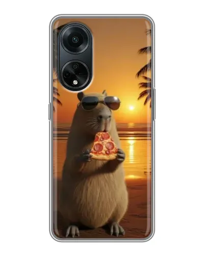 Чехол для OPPO A98 с картинкой «Капибара с пиццей» Чехол для OPPO A98 с картинкой «Капибара с пиццей»