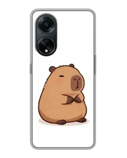 Чехол для OPPO A98 с картинкой «Толстенькая капибара»