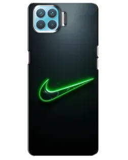 Чохол для OPPO F17 Pro з картинкою «Неоновий контур Nike»