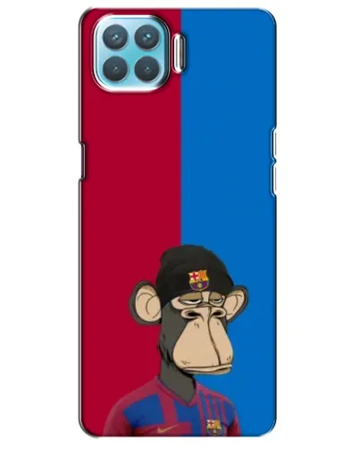 Чехол для OPPO F17 Pro с картинкой «Bored Ape — фанат Барсы»