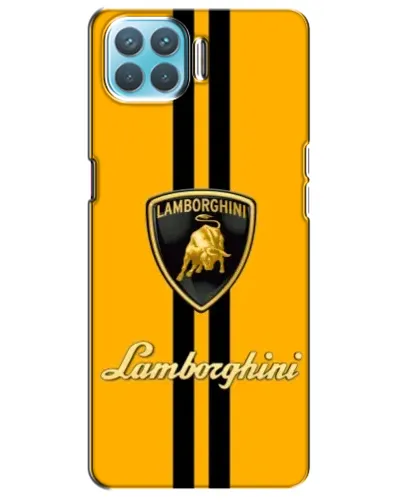 Чехол для OPPO F17 Pro с картинкой «Lamborghini Stripe желтый»
