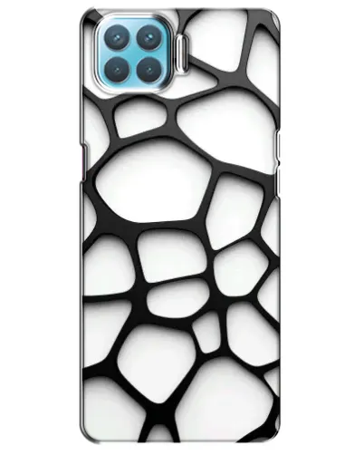 Чехол для OPPO F17 Pro с картинкой «Белая объемная сетка»