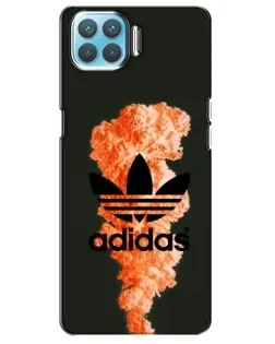Чехол для OPPO F17 с картинкой «Оранжевый дым Adidas»