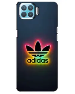 Чехол для OPPO F17 с картинкой «Неоновый Adidas»