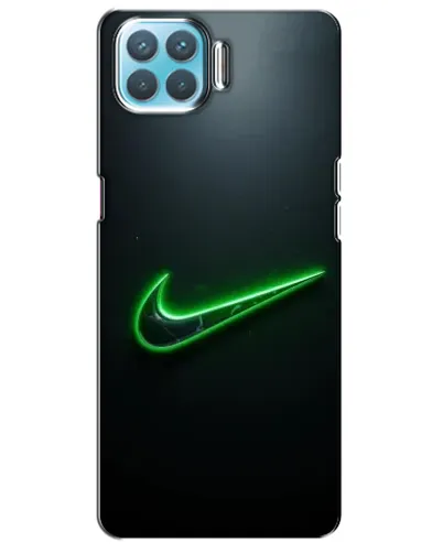Чехол для OPPO F17 с картинкой «Неоновый контур Nike»